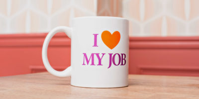 I love my job coffee mug